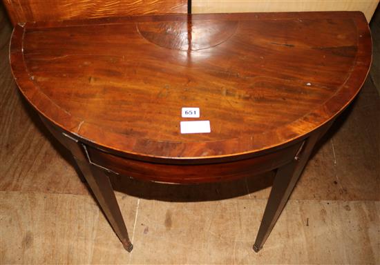 Georgian demi lune side table